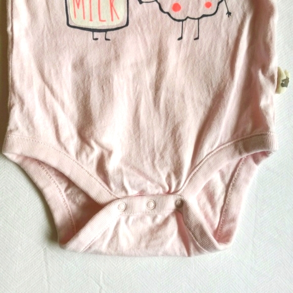 babyGap blush pink organic cotton flutter sleeve bodysuit diaper shirt 3 months - Picture 3 of 7